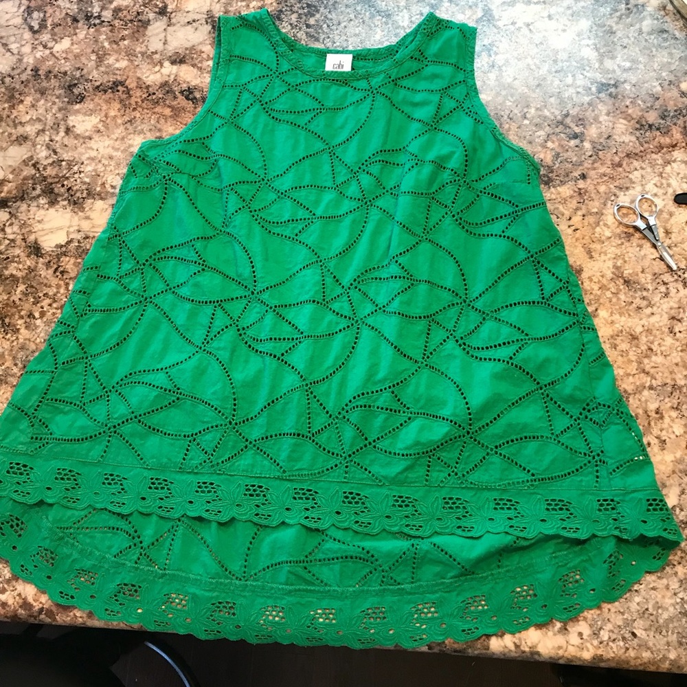 CAbi Eyelet Cotton Top